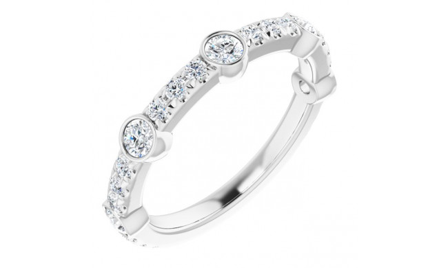 14K White 3/4 CTW Diamond Anniversary Band - 123606600P