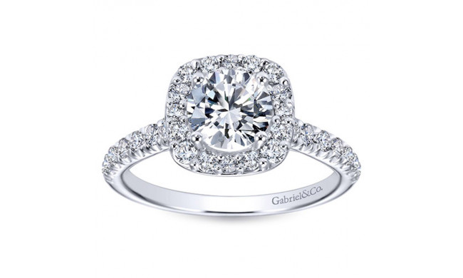 Gabriel & Co. 14k White Gold Contemporary Halo Engagement Ring - ER6872W44JJ