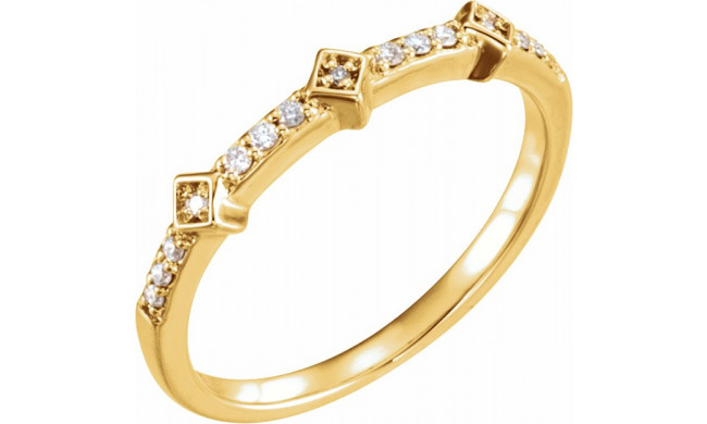 14K Yellow 1/10 CTW Diamond Stackable Ring - 65212760000P