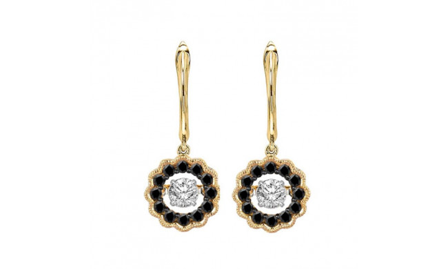 Gems One 14KT Yellow Gold & Diamond Rhythm Of Love Fashion Earrings  - 1/2 ctw - ROL2081-4YCBLK