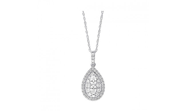 Gems One 14Kt White Gold Diamond (1/2Ctw) Pendant - PD35797-4WD