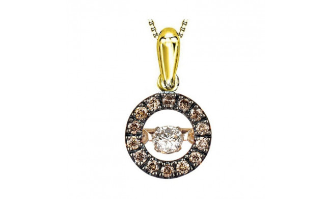 Gems One 14KT Yellow Gold & Diamond Rhythm Of Love Neckwear Pendant  - 1/4 ctw - ROL1025-4YCDB