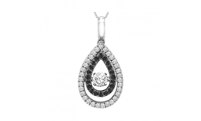 Gems One 14KT White Gold & Diamonds Stunning Neckwear Pendant - 3/8 ctw - ROL1017-4WCBK