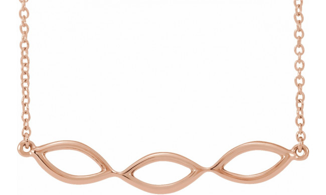 14K Rose Geometric 16-18 Necklace - 65239360002P