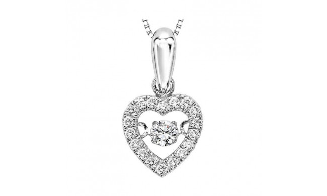 Gems One 14KT White Gold & Diamond Rhythm Of Love Neckwear Pendant  - 1/5 ctw - ROL1021-4WC