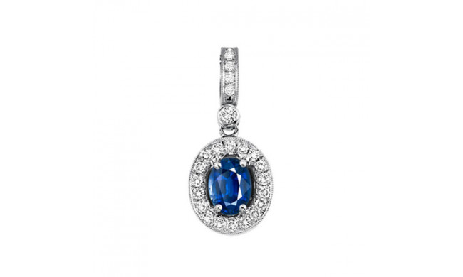 Gems One 14Kt White Gold Diamond (1/8Ctw) & Sapphire (5/8 Ctw) Pendant - RPT710P-4WCS