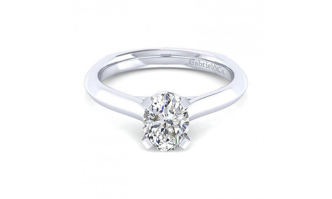 Gabriel & Co 14K White Gold Rina Solitaire Diamond Engagement Ring - ER8177O4W4JJJ