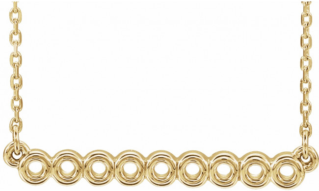 14K Yellow Circle Bar 16-18 Necklace - 86562102P