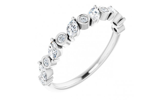 14K White 3/8 CTW Diamond Anniversary Band - 123575600P