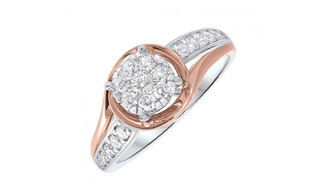 Gems One 14Kt White Rose Gold Diamond(1/2Ctw) Ring - RG68884-4WPC