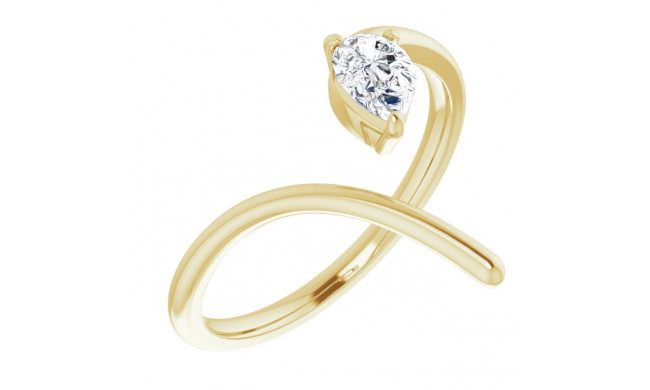 14K Yellow 1/3 CTW Diamond Negative Space Ring - 123110601P