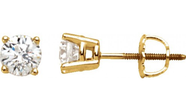 14K Yellow 2 CTW Diamond Stud Earrings - 6753560108P