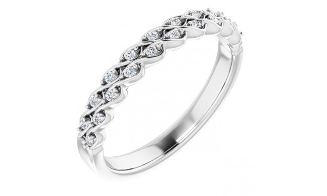 14K White 1/10 CTW Diamond Anniversary Band - 123302600P