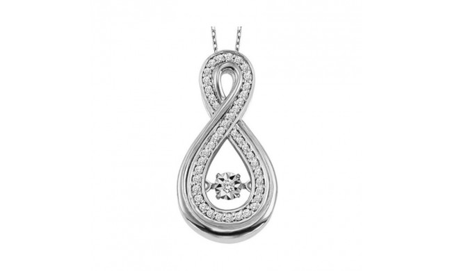 Gems One 10KT White Gold & Diamond Rhythm Of Love Neckwear Pendant   - 1/6 ctw - ROL1202-1WC