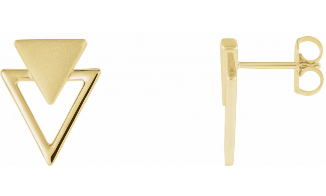 14K Yellow Geometric Earrings - 86914601P