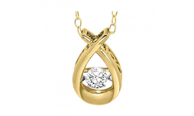 Gems One 14KT Yellow Gold & Diamond Rhythm Of Love Neckwear Pendant  - 1/4 ctw - ROL1229-4YC