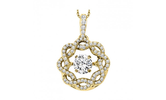 Gems One 14KT Yellow Gold & Diamond Rhythm Of Love Neckwear Pendant  - 1/2 ctw - ROL1204-4YC
