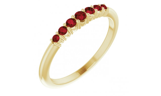 14K Yellow Mozambique Garnet Stackable Ring - 72022619P