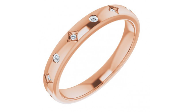 14K Rose 1/10 CTW Diamond Anniversary Band - 123800602P