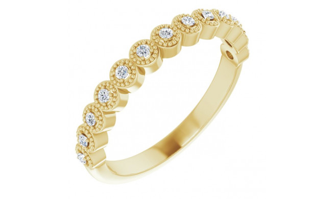 14K Yellow 1/8 CTW Diamond Anniversary Band - 123420601P