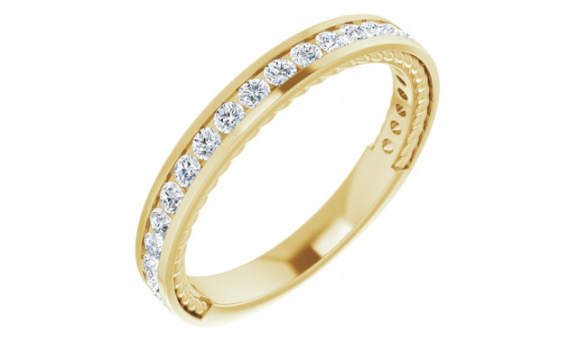 14K Yellow 1/2 CTW Diamond Anniversary Band - 124250601P