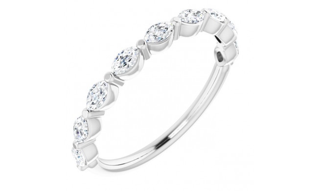 14K White 1/2 CTW Diamond Anniversary Band - 123294604P