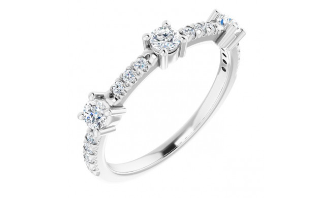 14K White 3/8 CTW Diamond Anniversary Band - 1241016004P