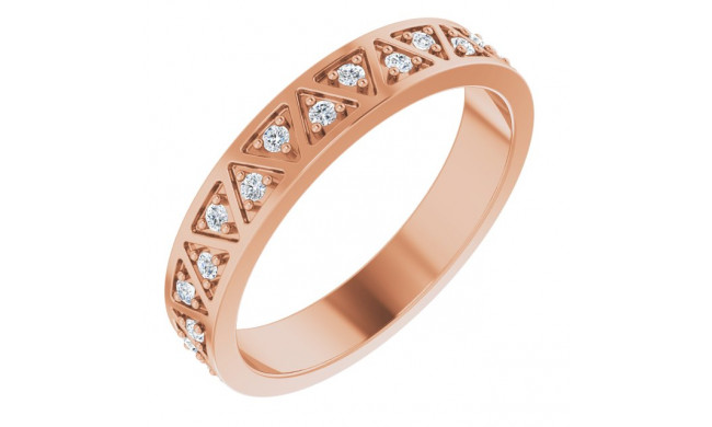 14K Rose 1/5 CTW Diamond Geometric Anniversary Band - 124245602P