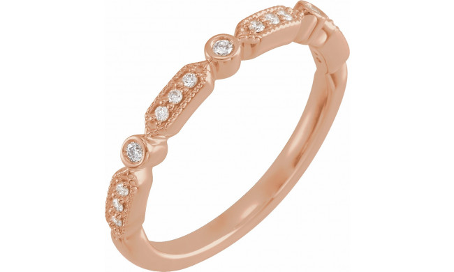 14K Rose 1/8 CTW Diamond Anniversary Band - 653557604P