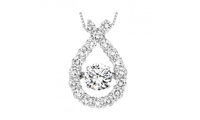 Gems One 14KT White Gold & Diamond Rhythm Of Love Neckwear Pendant  - 1 ctw - ROL1141-4WC
