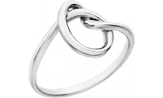 14K White Knot Design Ring - 861771000P