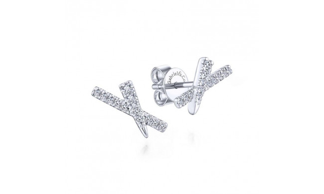 Gabriel & Co. 14k White Gold Kaslique Diamond Stud Earrings - EG13407W45JJ