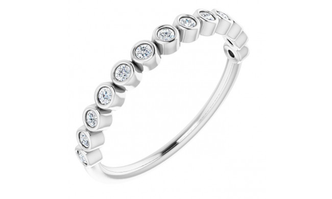 14K White 1/6 CTW Diamond Anniversary Band - 122968600P