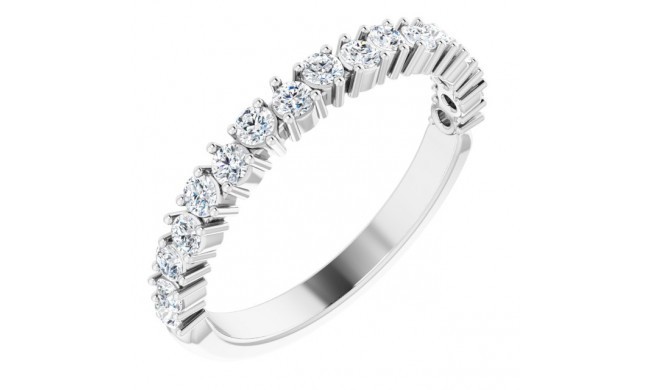 14K White 1/2 CTW Diamond Anniversary Band - 123900600P