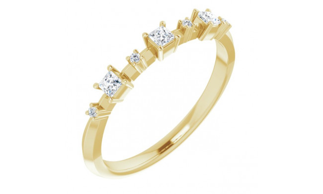 14K Yellow 1/6 CTW Diamond Anniversary Band - 124217601P