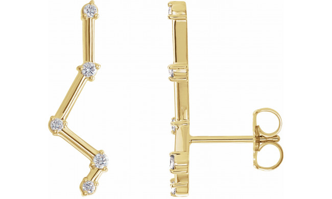 14K Yellow 1/10 CTW Diamond Constellation Earring Climbers - 86903601P