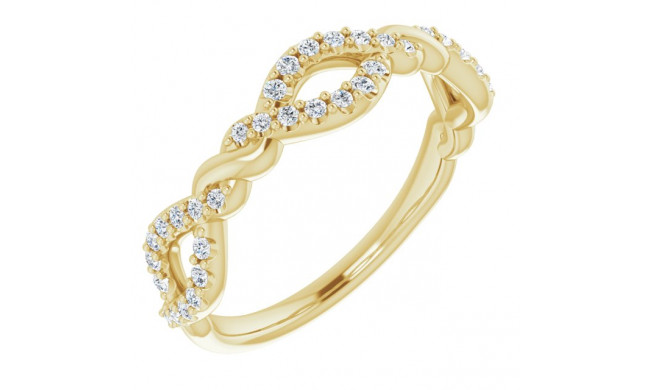 14K Yellow 1/5 CTW Diamond Twisted Anniversary Band - 123997601P