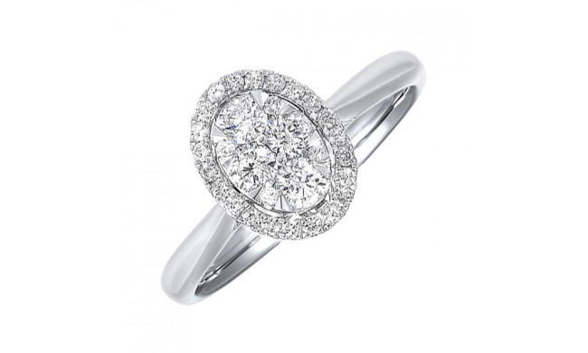 Gems One 14Kt White Gold Diamond (1/2Ctw) Ring - RG10562-4WC