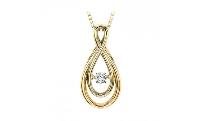 Gems One 14KT Yellow Gold & Diamond Rhythm Of Love Neckwear Pendant  - 1/10 ctw - ROL1008-4YC