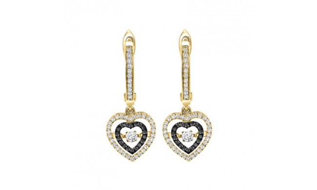 Gems One 14KT Yellow Gold & Diamond Rhythm Of Love Fashion Earrings   - 1/2 ctw - ROL2018-4YCBK