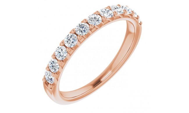 14K Rose 1/2 CTW Diamond Anniversary Band - 123041606P