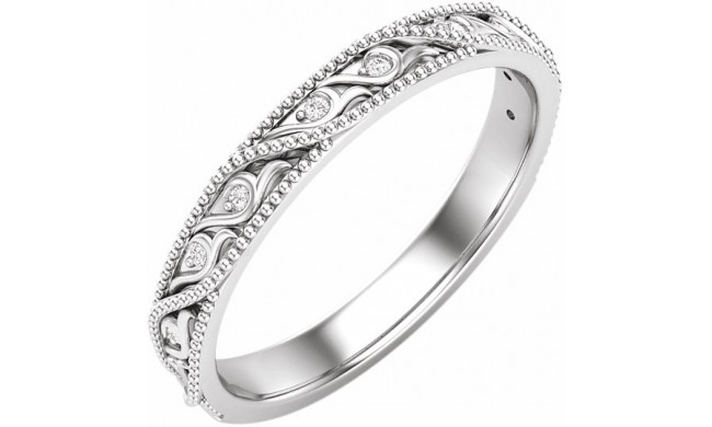 14K White .05 CTW Diamond Anniversary Band - 653592601P