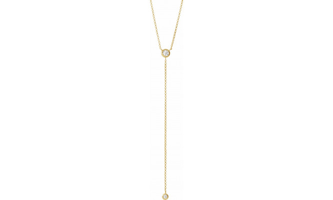 14K Yellow 1/5 CTW Diamond Y 15-17 Necklace - 65346560001P