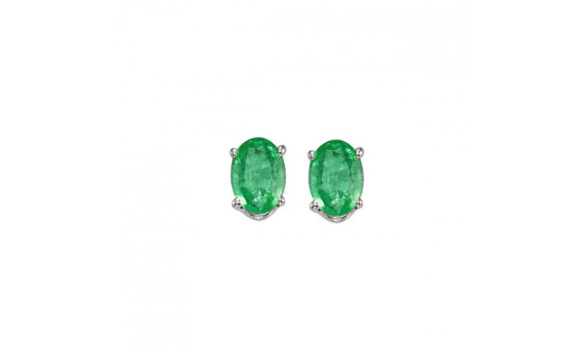 Gems One 14Kt White Gold Emerald (1 Ctw) Earring - EEO64-4W