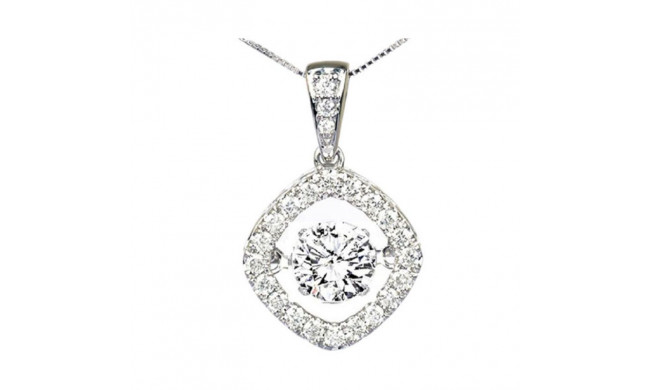 Gems One 14KT White Gold & Diamond Rhythm Of Love Neckwear Pendant  - 2 ctw - ROL1156-4WC