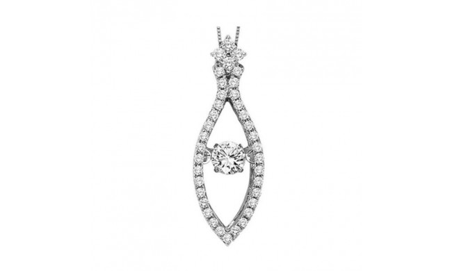 Gems One 14KT White Gold & Diamond Rhythm Of Love Neckwear Pendant  - 1/2 ctw - ROL1002-4WC