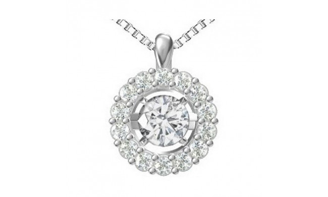 Gems One Silver (SLV 995) Diamond Rhythm Of Love Neckwear Pendant  - 1/2 ctw - ROL1116-SSWD