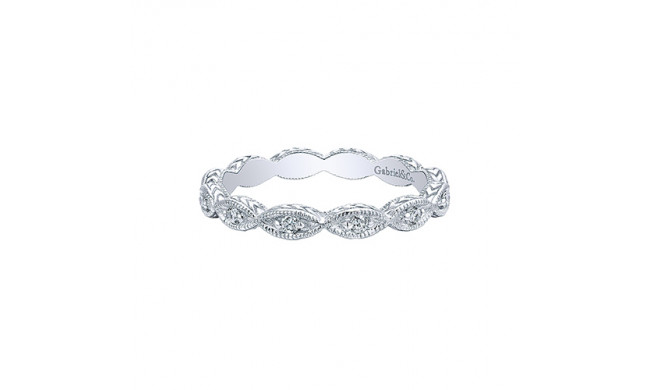 Gabriel & Co. 14k White Gold Diamond Stackable Ladies' Ring