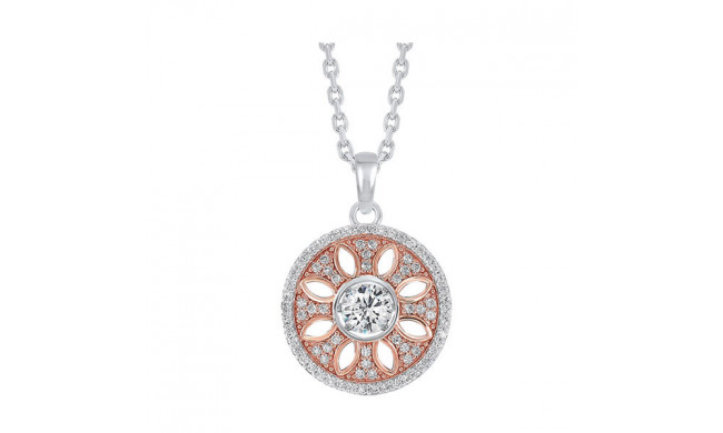 Gems One Silver Cubic Zirconia Pendant - PD10370-SSWP