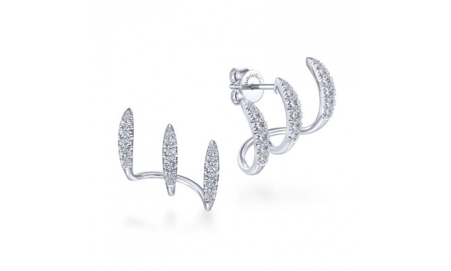 Gabriel & Co. 14k White Gold Kaslique Diamond Stud Earrings - EG13652W45JJ